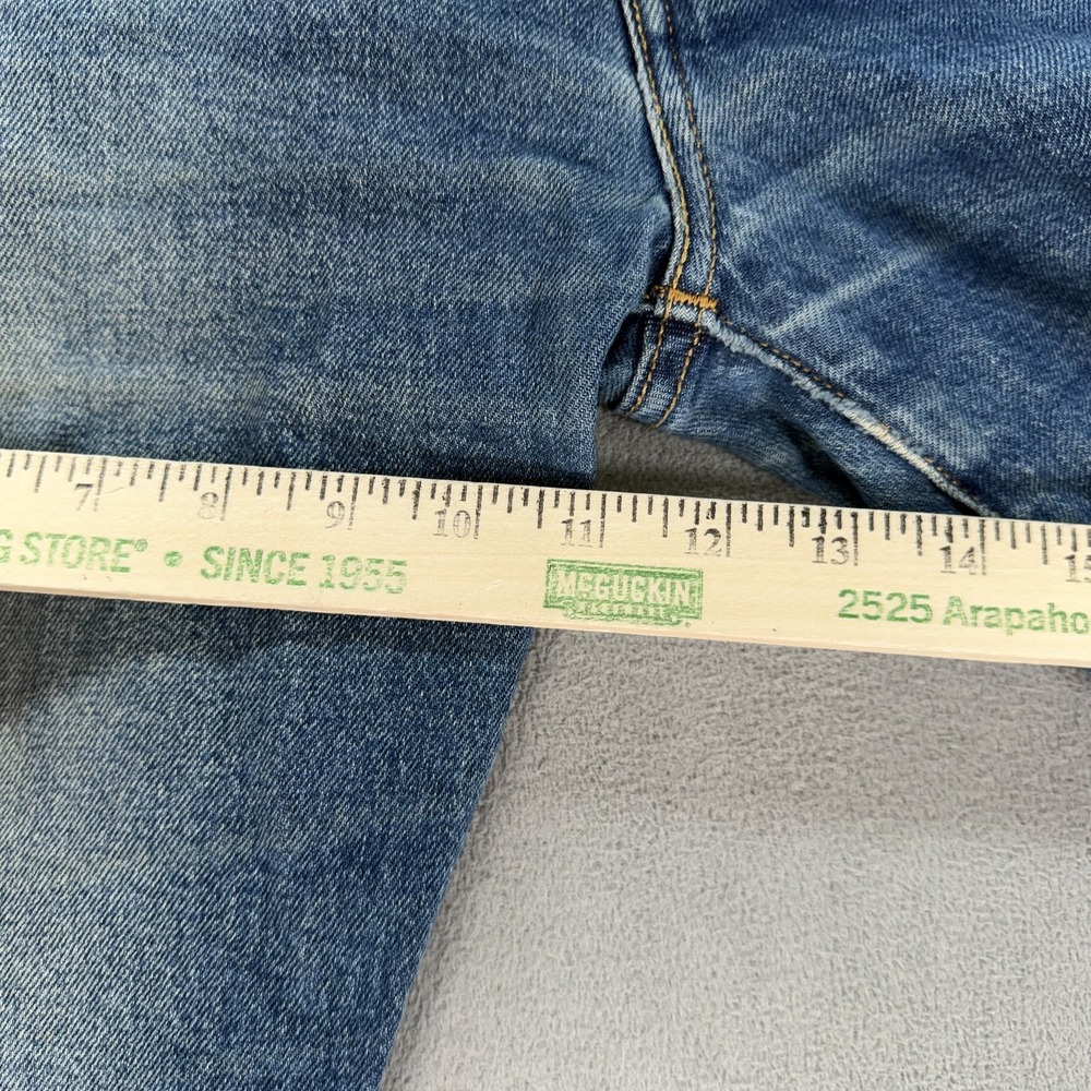 Levis 502 Jeans Mens Selvedge Blue Med Wash Regular Honeycomb Fits 34x31 - Picture 6 of 16